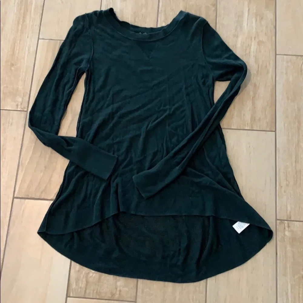 Green Longsleeve Mesh Back Top